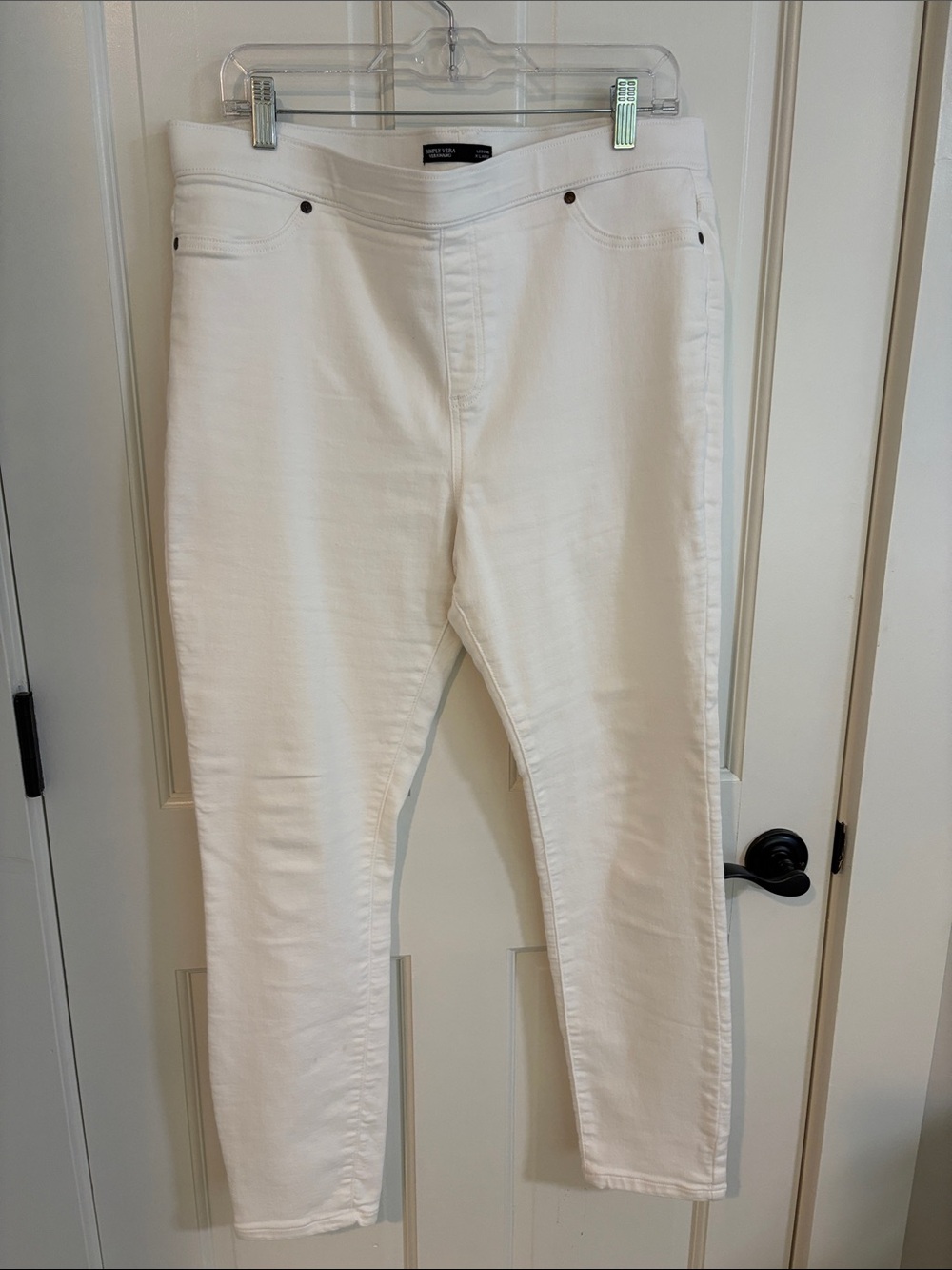Simply Vera by Vera Wang XL Contemporary White Denim Jeggings